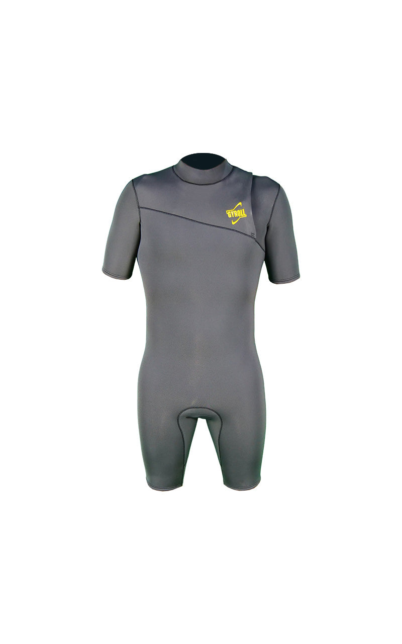 GYROLL Primus 2/2 Short Sleeve Zipperless Spring Suit S23 – Cool Grey/Black/Yellow