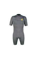 GYROLL Primus 2/2 Short Sleeve Zipperless Spring Suit S23 – Cool Grey/Black/Yellow