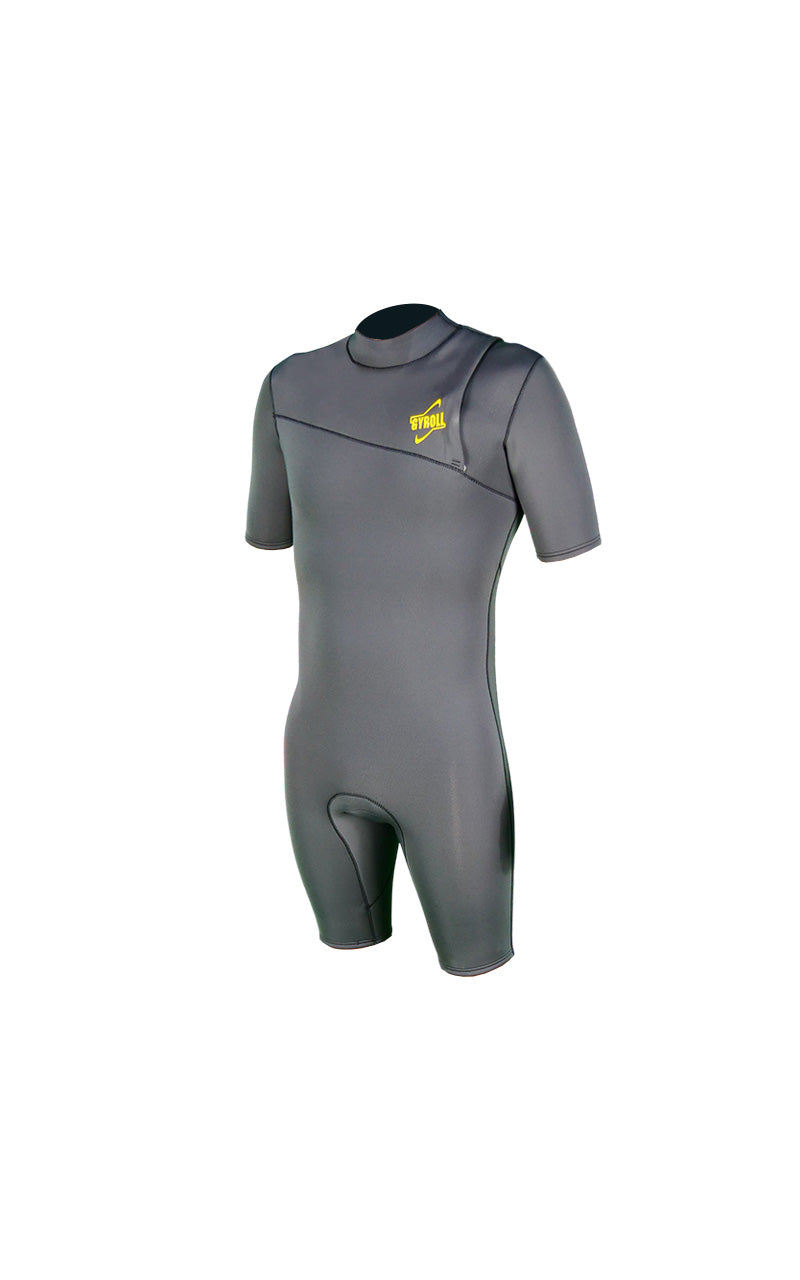 GYROLL Primus 2/2 Short Sleeve Zipperless Spring Suit S23 – Cool Grey/Black/Yellow