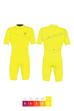 GYROLL Primus 2/2 Short Sleeve Zipperless Spring Suit S23 – Cool Grey/Black/Yellow