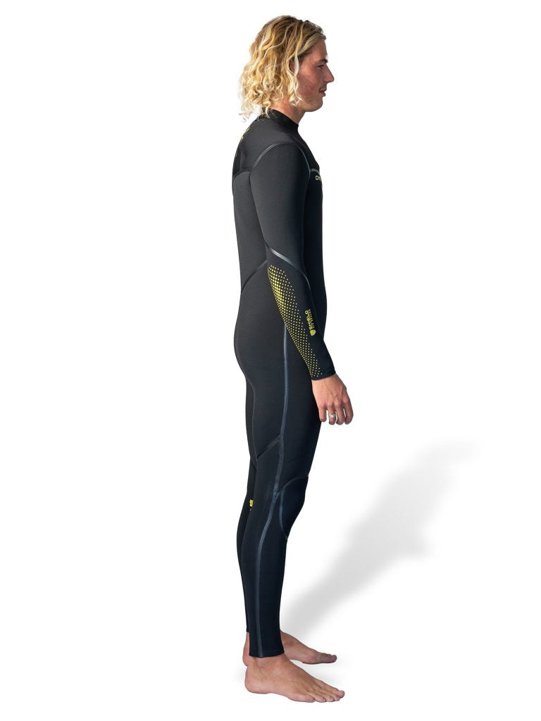 GYROLL SHIELD 4/3 ZIPERLESS STEAMER – BLACK/YELLOW