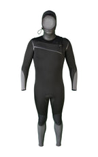 GYROLL Shield 5/4 Hooded Chest Ziperless Steamer S23 – Black/Graphite