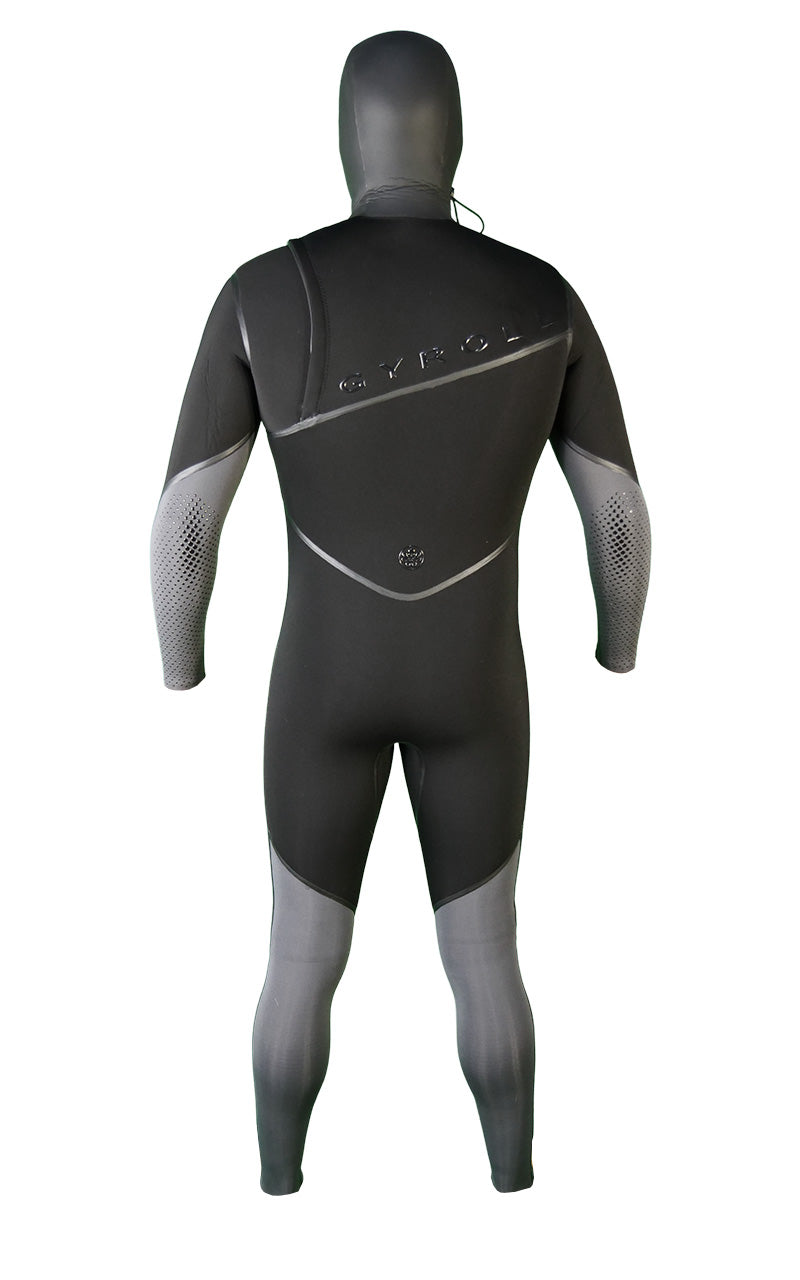 GYROLL Shield 5/4 Hooded Chest Ziperless Steamer S23 – Black/Graphite