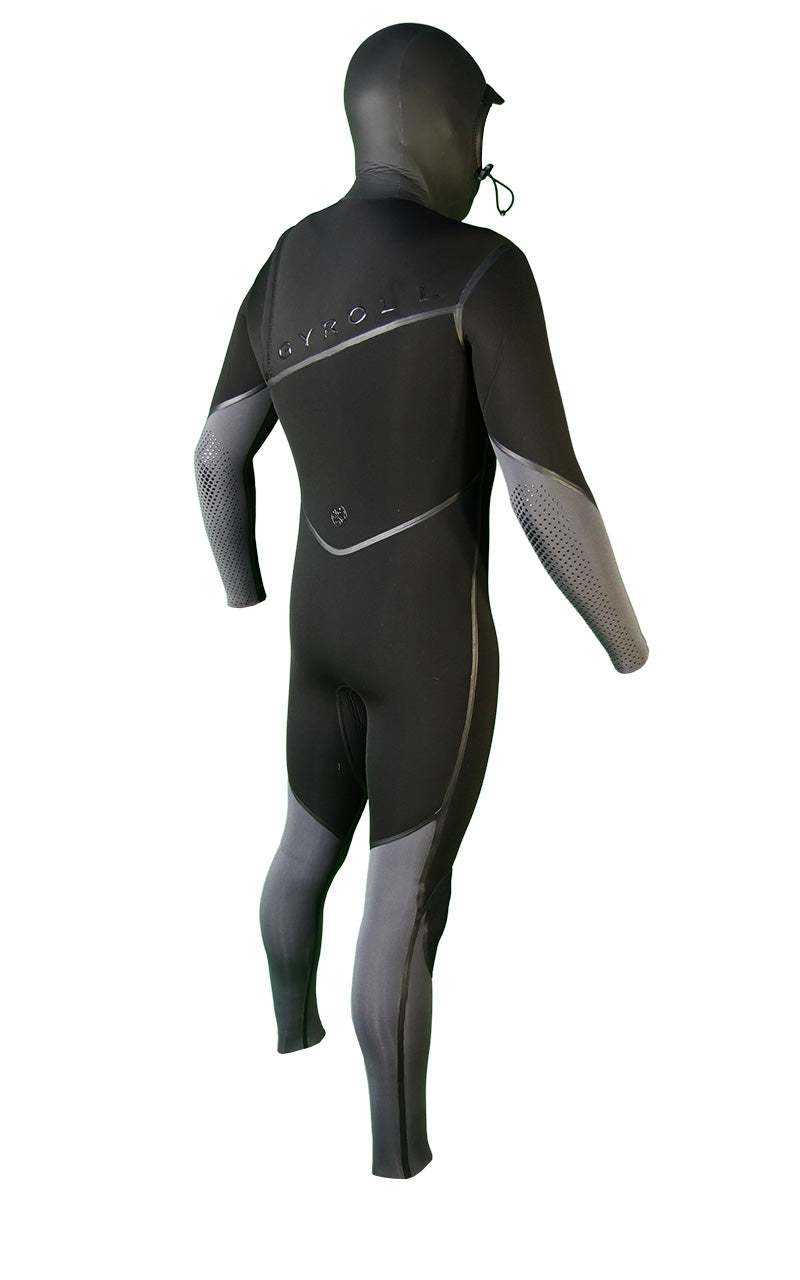 GYROLL Shield 5/4 Hooded Chest Ziperless Steamer S23 – Black/Graphite