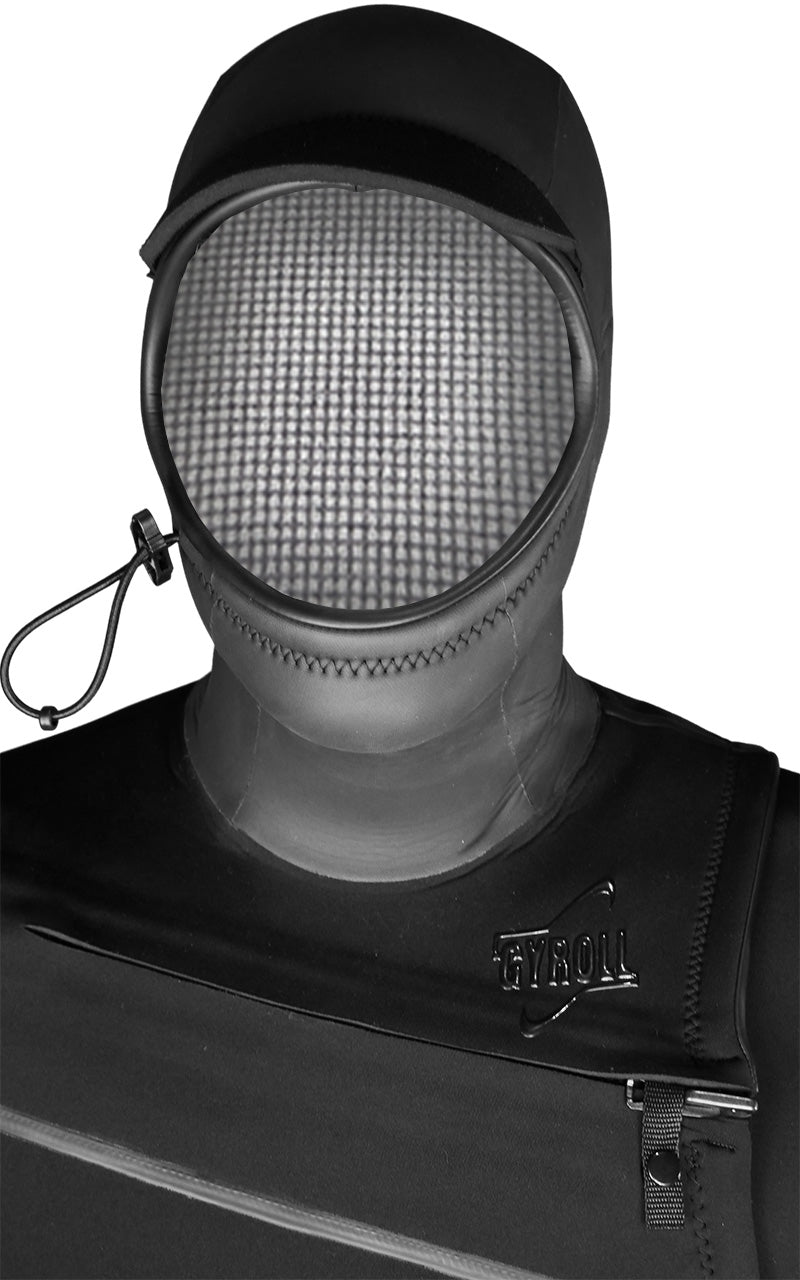 GYROLL Shield 5/4 Hooded Chest Ziperless Steamer S23 – Black/Graphite