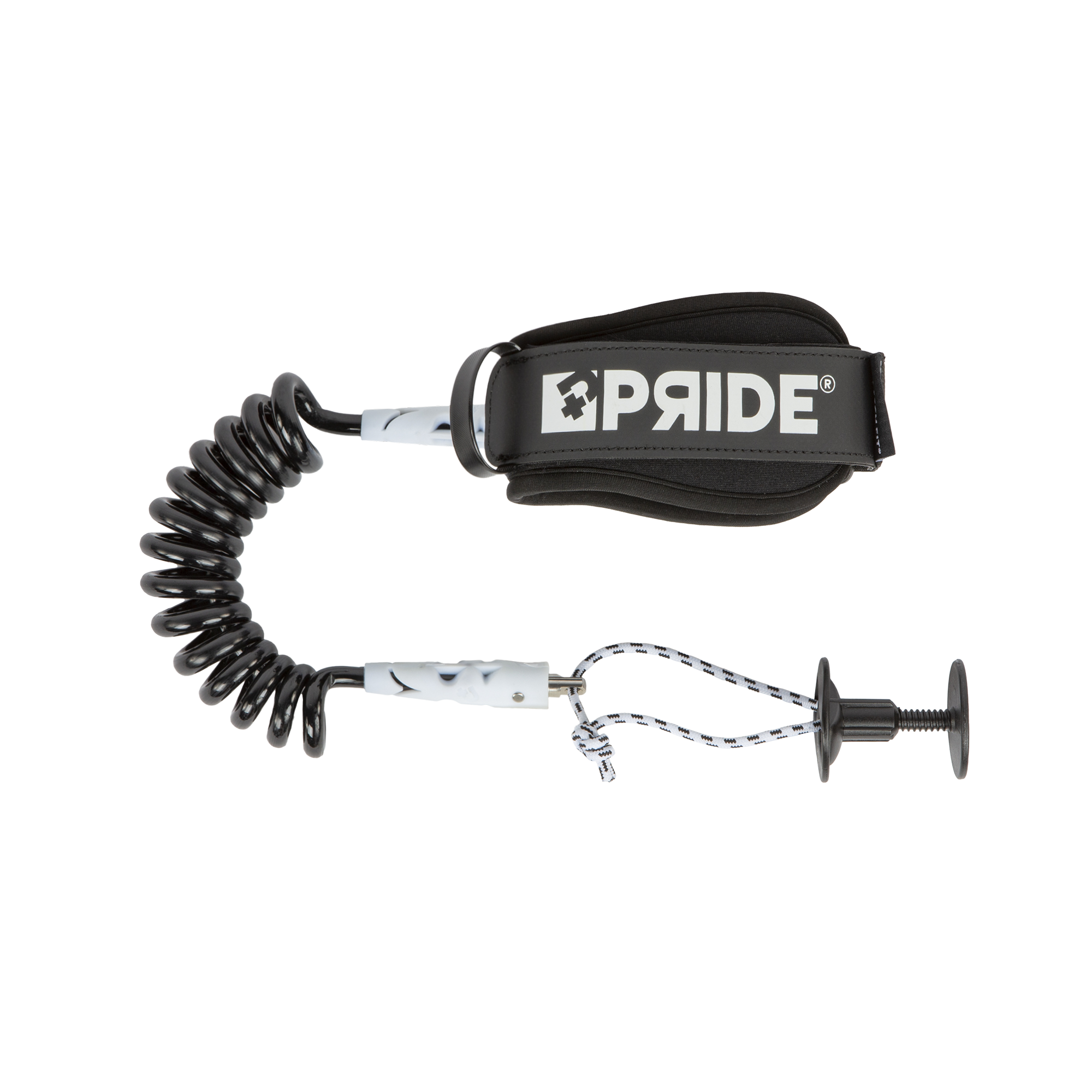 PRIDE STRETCH FIT BICEPS LEASH PPS BLACK/WHITE