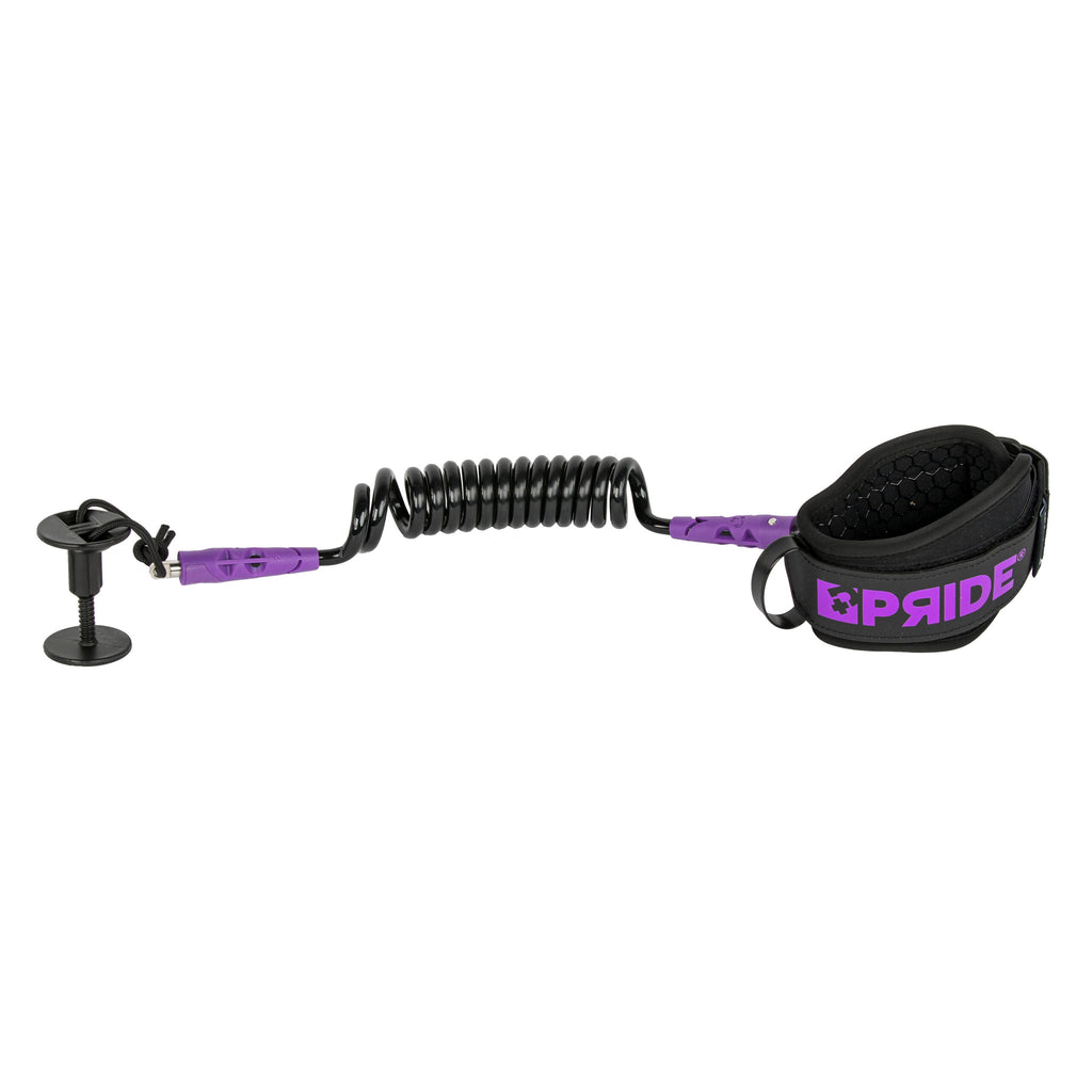 PRIDE STRETCH FIT BICEPS LEASH PPS BLACK/PURPLE