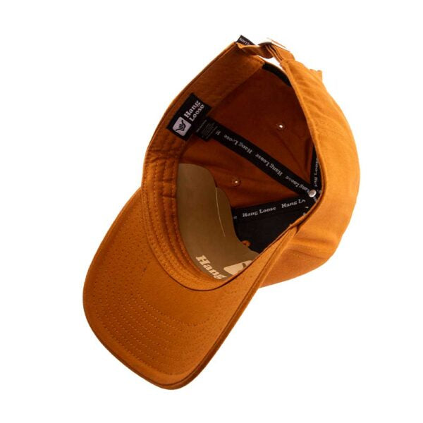 MUSTARD STRAPBACK – HANG LOOSE