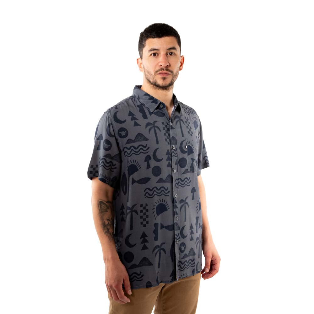 CAMISA ELEMENTS GREY – HANG LOOSE