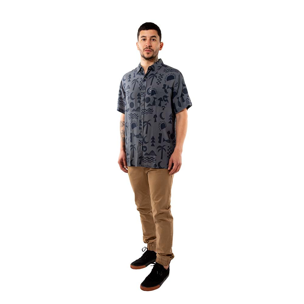 CAMISA ELEMENTS GREY – HANG LOOSE