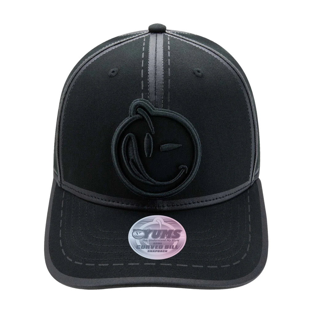 YUMS CARTOONS BLACK SNAPBACK