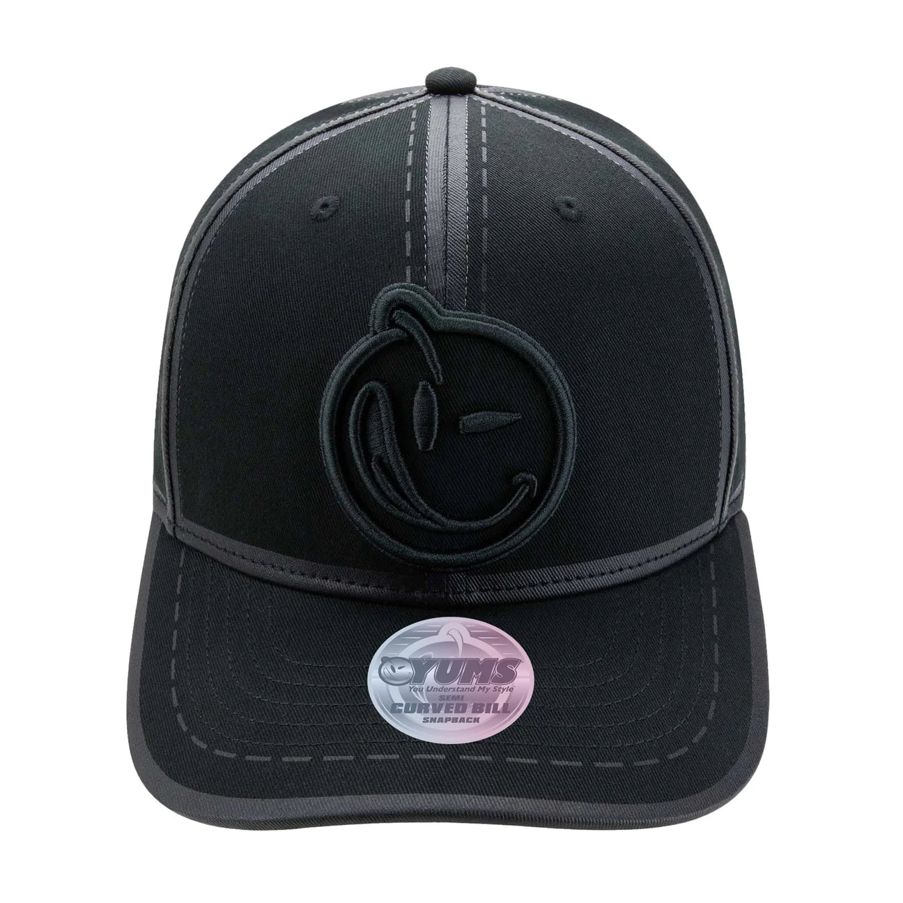 YUMS CARTOONS BLACK SNAPBACK