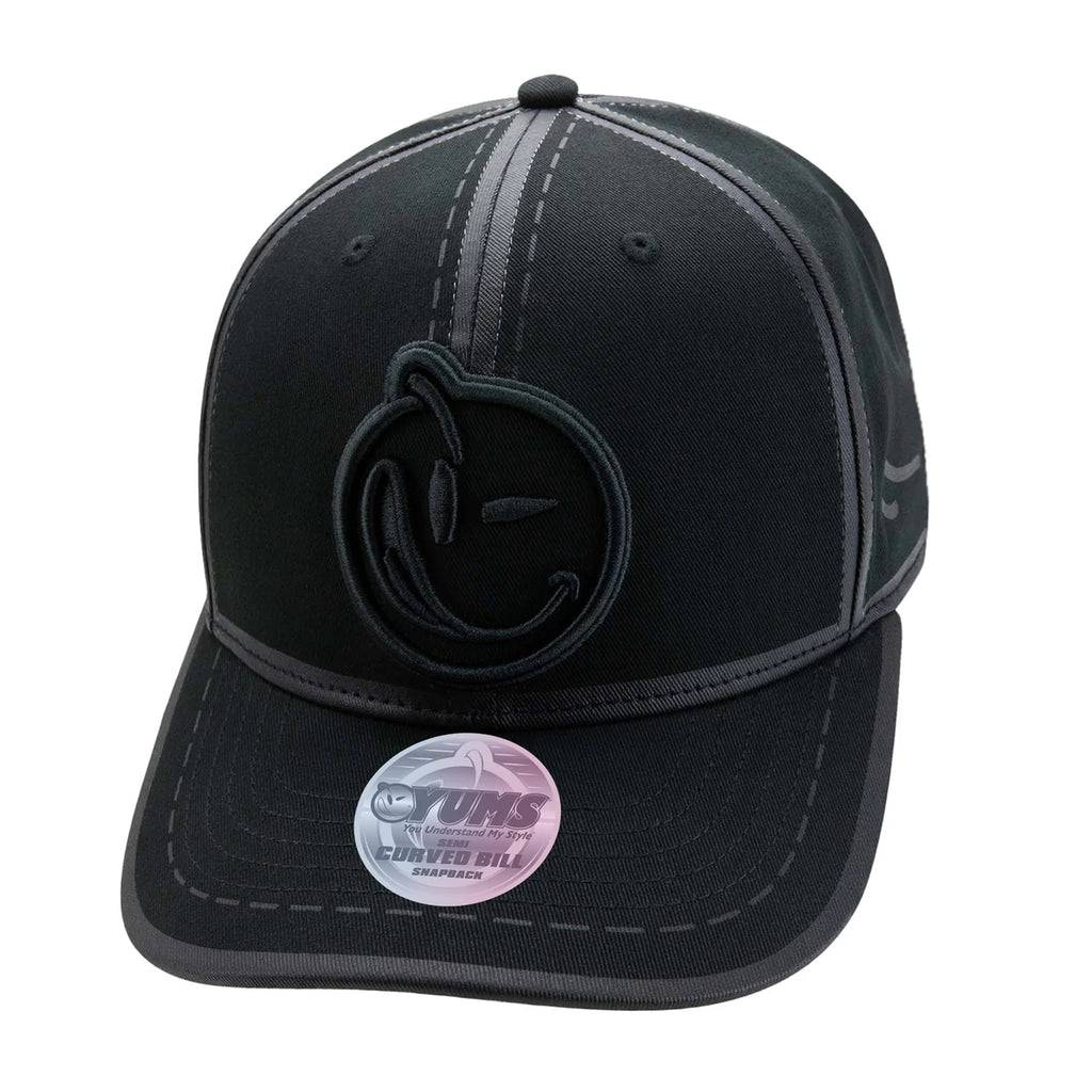 YUMS CARTOONS BLACK SNAPBACK