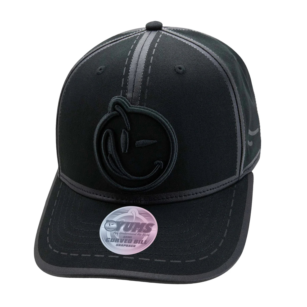 YUMS CARTOONS BLACK SNAPBACK